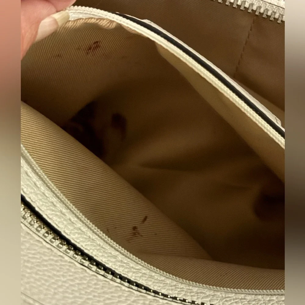 Dana Buchman handbag pebbled texture dual top handles and a crossbody strap